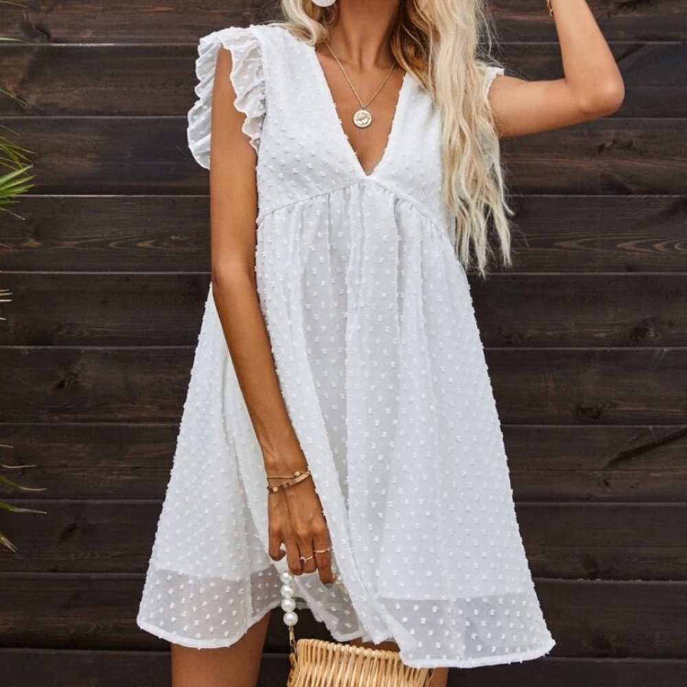 SHEIN swiss dot butterfly dress